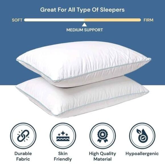 King size Pillowtex corporation pillows IHG hotels choice cotton cover polyester - Picture 4 of 10